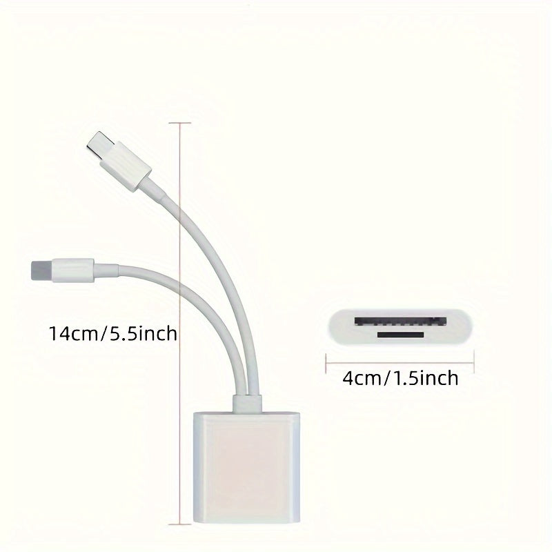 USB-C-geheugenkaartlezer met SD- en microSD-sleuf