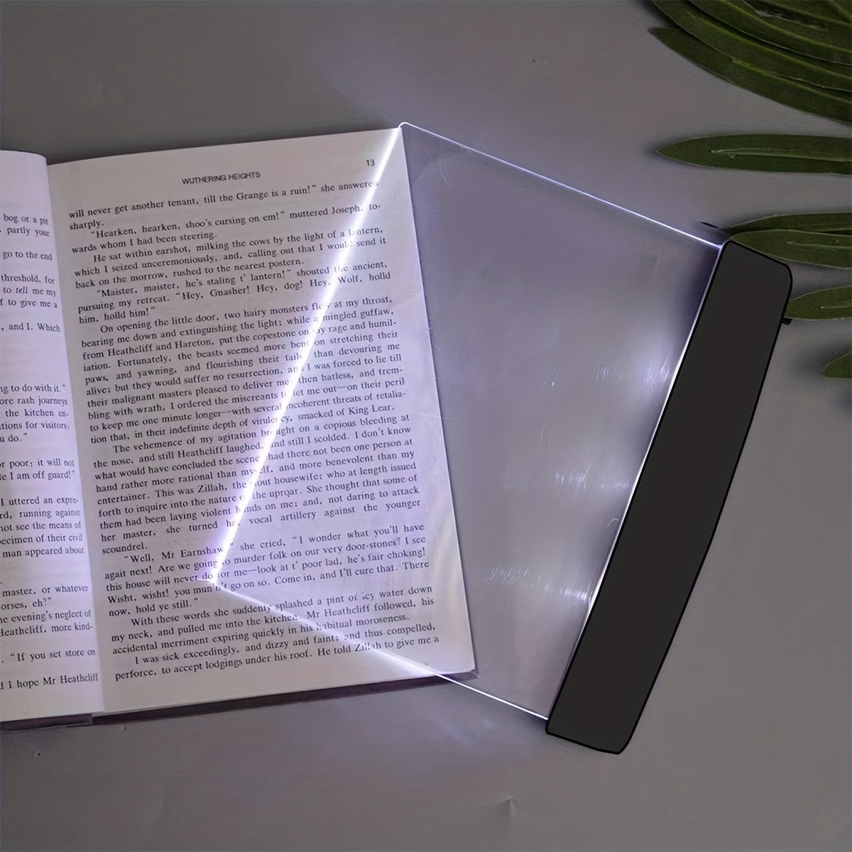 Platte draagbare LED-leeslamp met wit licht