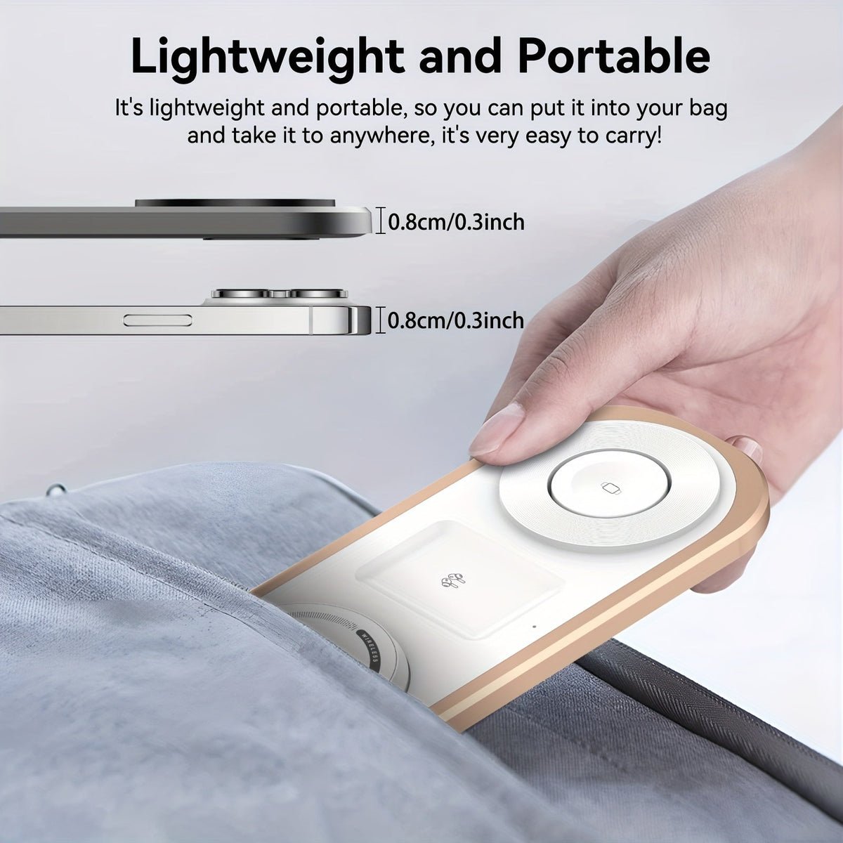 Opvouwbare 3-in-1 magnetische draadloze oplader