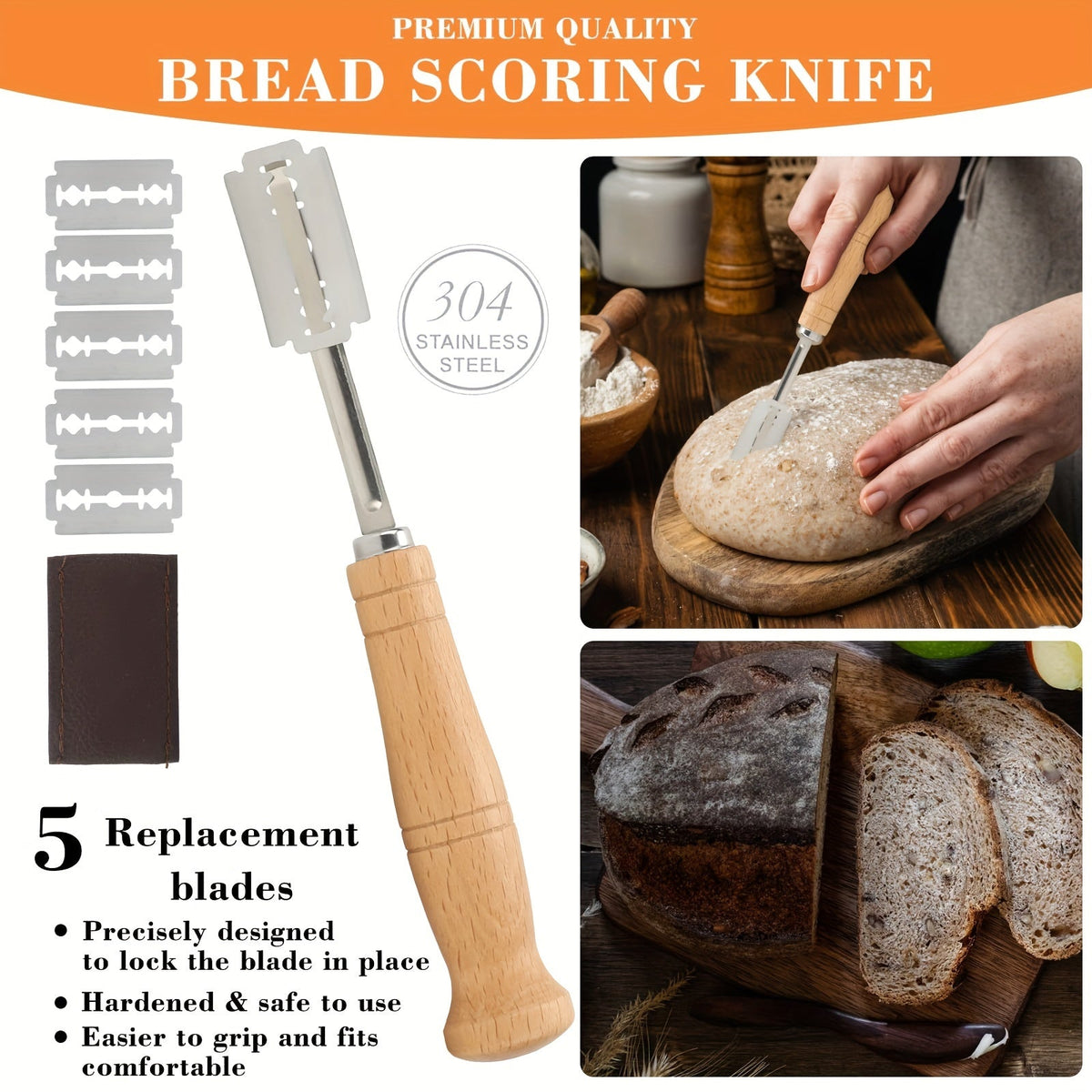 9-inch rijsmandset voor zuurdesembrood
