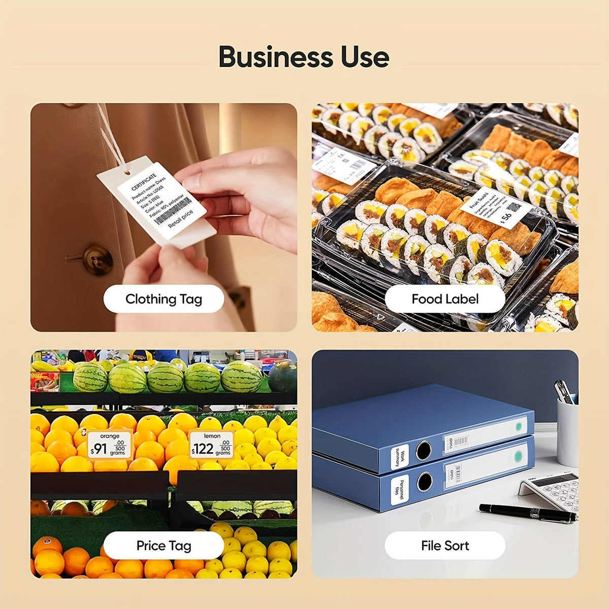 Draadloze thermische labelprinter voor smartphones