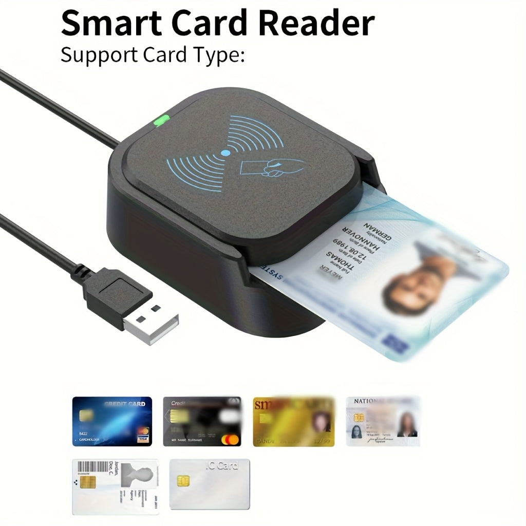 2-in-1 USB-smartcard- en NFC-lezer met SD-kaartsleuf
