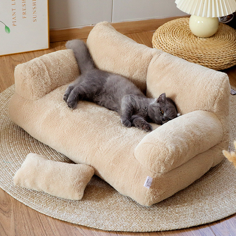 Grijze Kattenbank van Polyester met Uitneembare Vulling