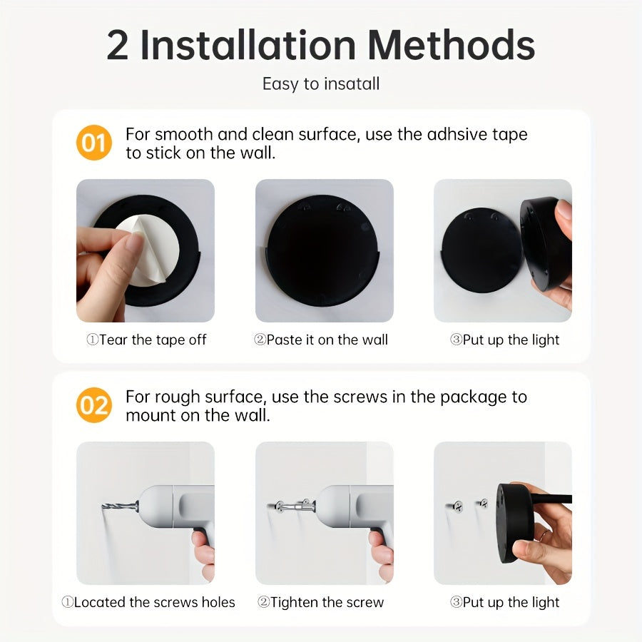 USB-oplaadbare LED-wandlamp met afstandsbediening