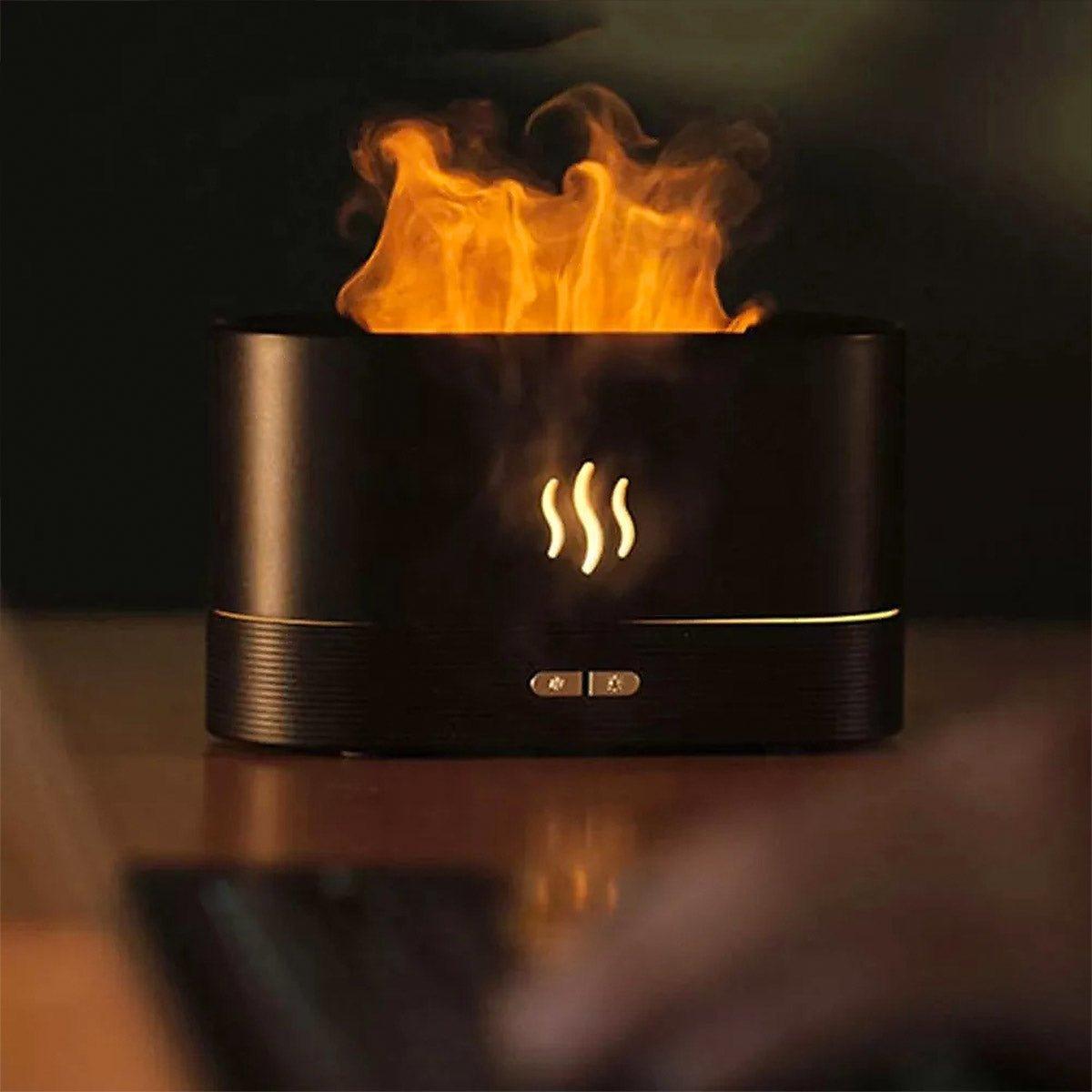 Aroma diffuser met vlameffect - 180 ml met LED licht