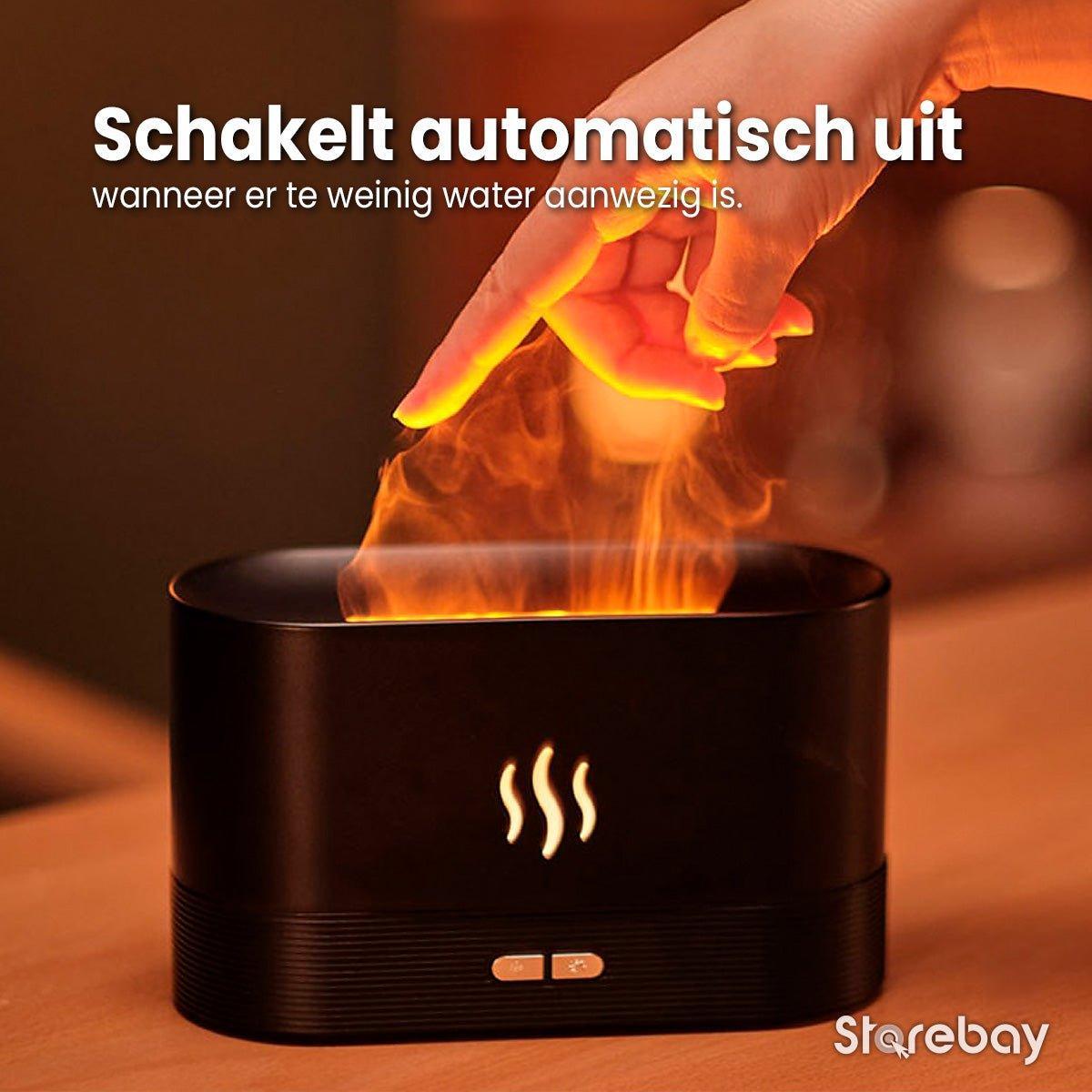 Aroma diffuser met vlameffect - 180 ml met LED licht