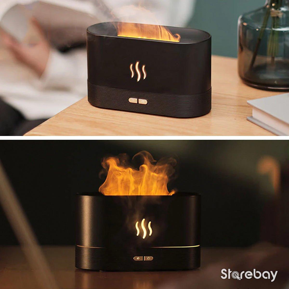 Aroma diffuser met vlameffect - 180 ml met LED licht