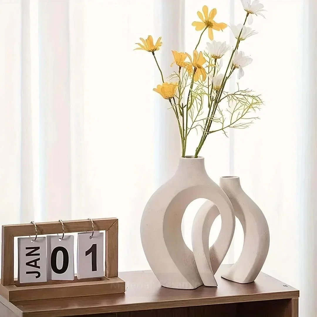 Keramische bloemenvaas - Minimalistisch ontwerp