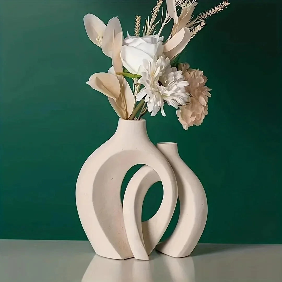 Keramische bloemenvaas - Minimalistisch ontwerp