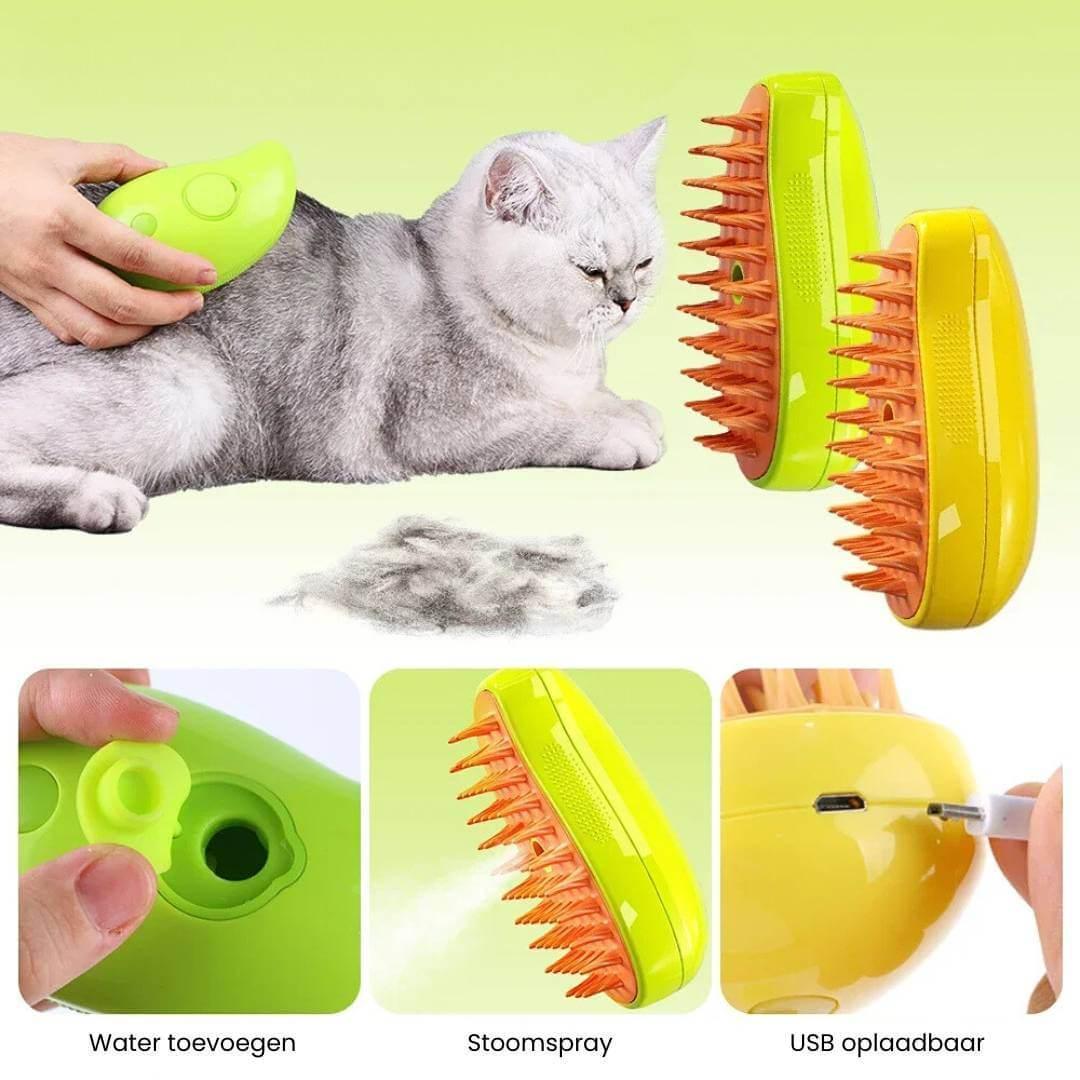 Mistsproeiborstel voor Honden en Katten met Afgeronde Tanden