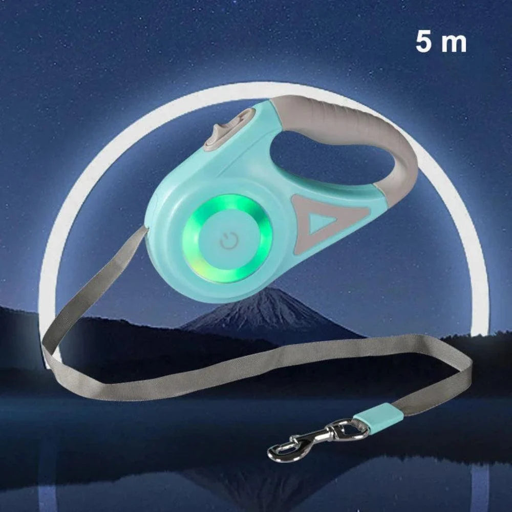 Intrekbare Hondenriem met LED-Lamp en RGB-Verlichting
