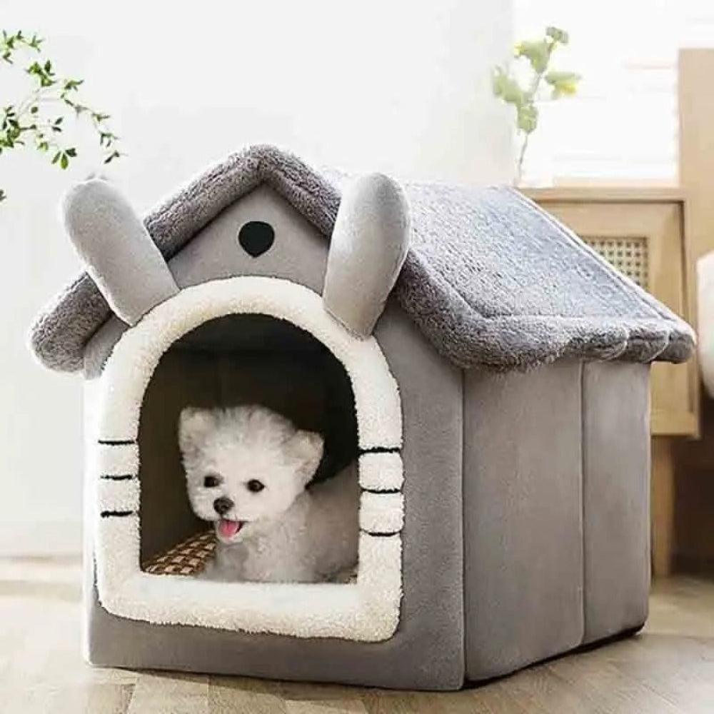 Demonteerbaar Pluche Huisdierhuisje voor Katten en Kleine Honden