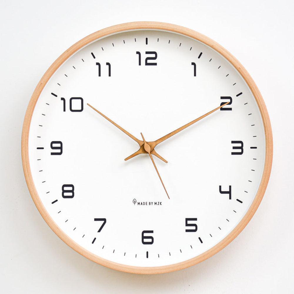 Houten wandklok - Scandinavisch minimalistisch