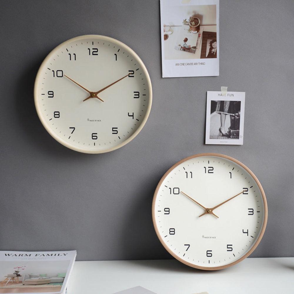 Houten wandklok - Scandinavisch minimalistisch