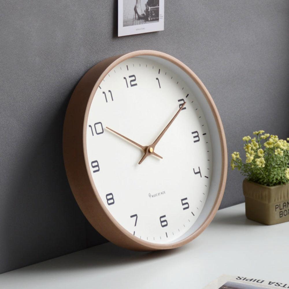 Houten wandklok - Scandinavisch minimalistisch