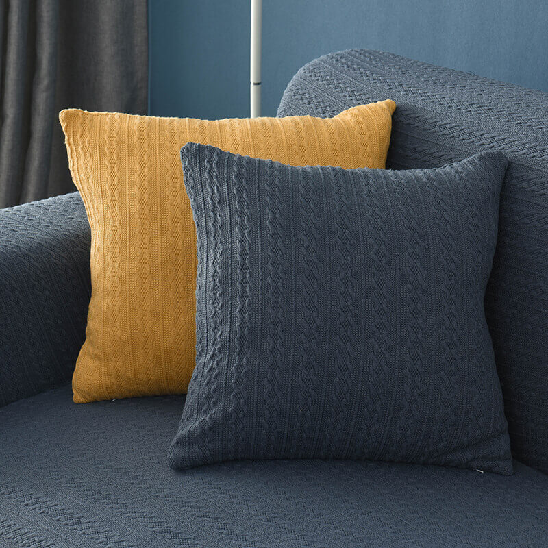 Extra grote gebreide bankplaid - Katoen en polyester