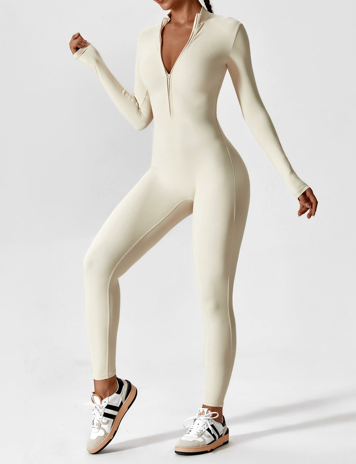 Aansluitende sportjumpsuit voor dames